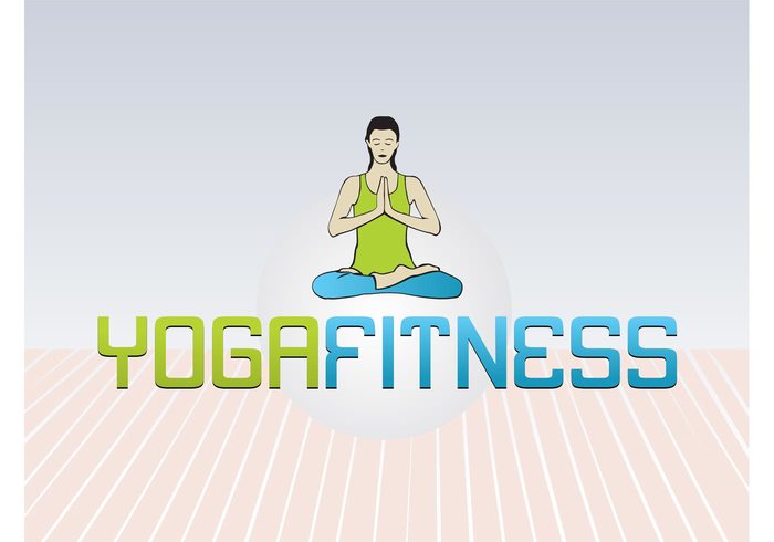 Yoga vector yoga wellness thinking Relaxation peace meditation lotus logos ideas Healthy girl female exercise energy 