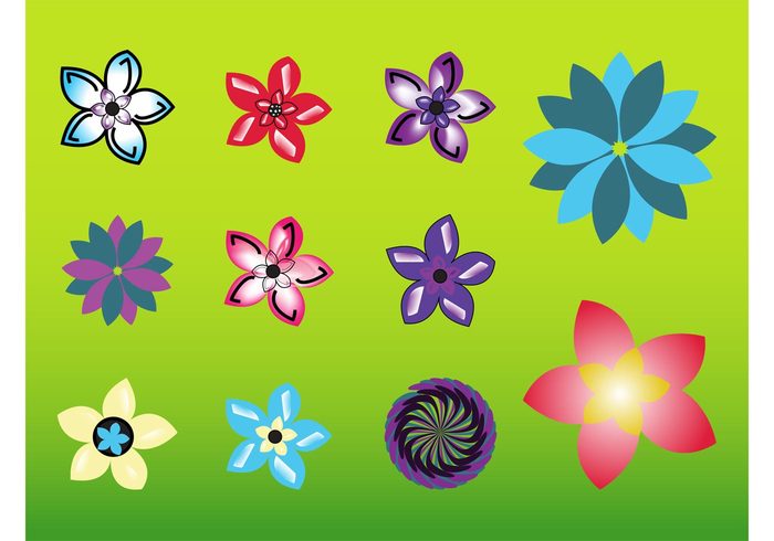 summer stickers spring plants petals nature logos icons flowers floral colors colorful blossom bloom 