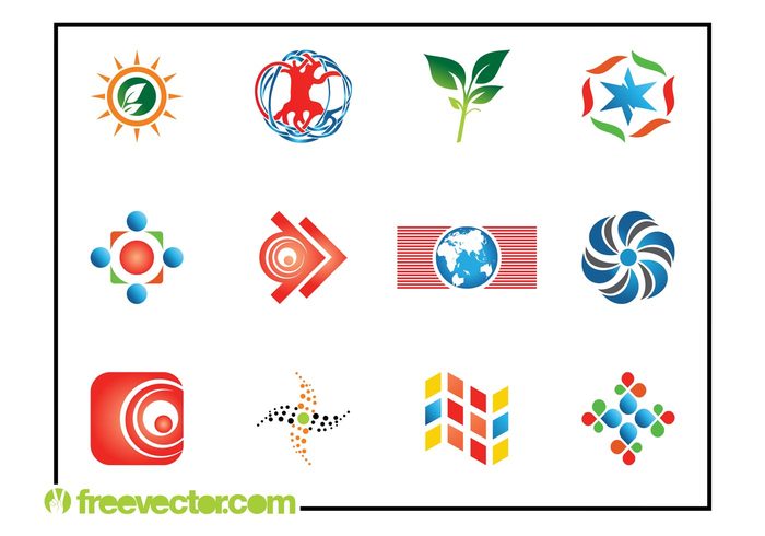 tree templates sun stripes plants planet nature logos leaves icons geometric earth corporate abstract 