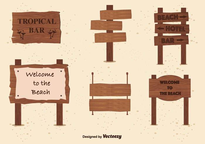 wooden billboards wooden vacation typographic tropical travel text sun summer sign sea palm tree location label holidays fun billboards billboard for beach beach background 