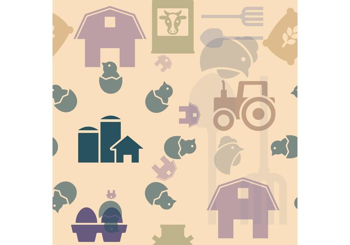 wheat tractor silhouette pictogram nature mill meat landscape Hen head grain food field farmer farm egg Cultivated cow chicken cartoon button animal agriculture 