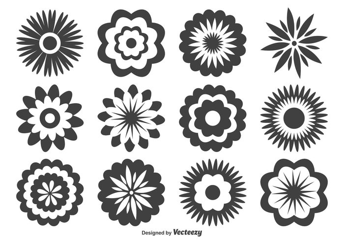 vintage vector sahpes tattoo Symbolism summer spring simple silhouette sign shape set pretty plant petals pattern ornament nature natural isolated icon flowers Flower shapes flower florist floral flora element Design Elements decorative botany blossom black beauty abstract 