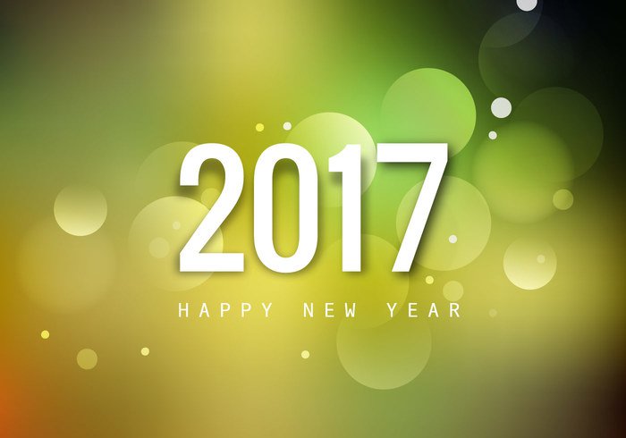 year wallpaper party new happy greeting glowing festival decoration circle celebration card bokeh background 2017 
