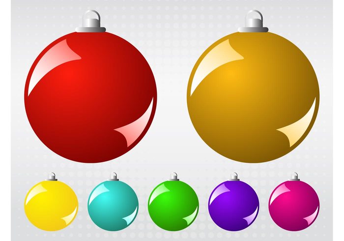 shiny round ornaments holiday glossy festive decorative decorations colorful christmas balls 
