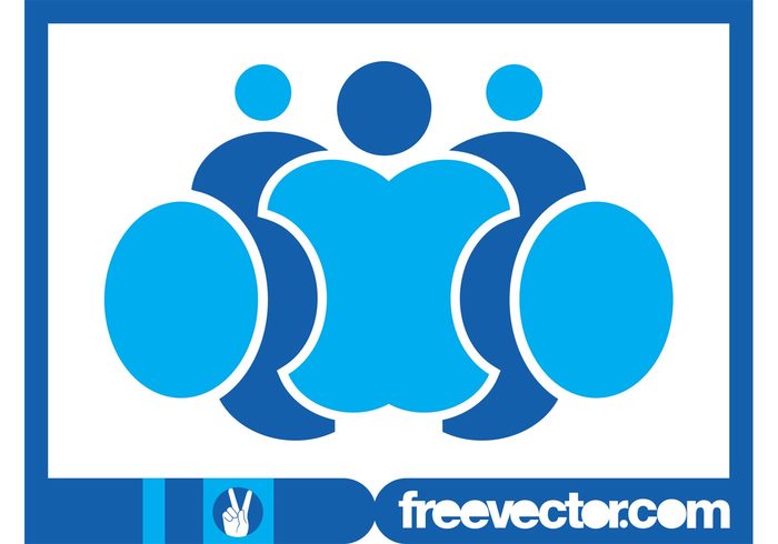template silhouettes people logo icon Ellipses corporate circles branding Brand identity abstract 