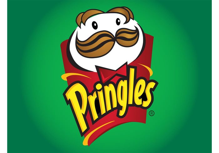 snacks Pringles vector potato chips mustache mascot man male face company chips character cartoon branding brand 