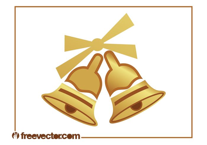 ribbon ornaments holiday golden gold festive decoration christmas celebration celebrate bow bells bell 