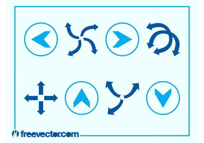 symbols round pointers map icons logos icons directions circles buttons arrows 