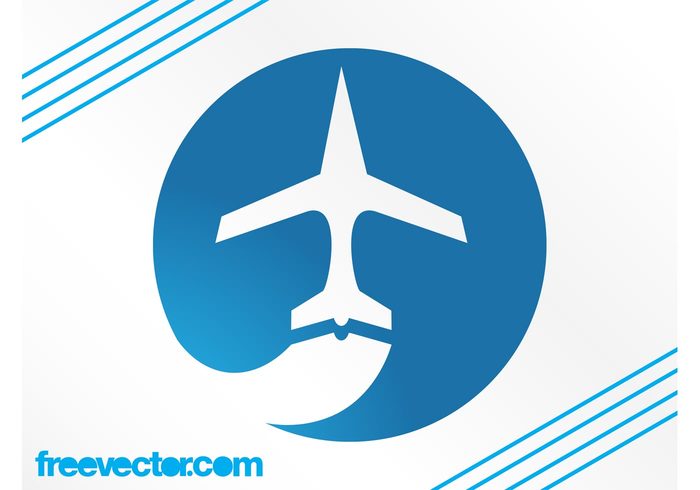 travel template silhouette logo icon corporate Contrail badge aviation airplane Airliners airline 