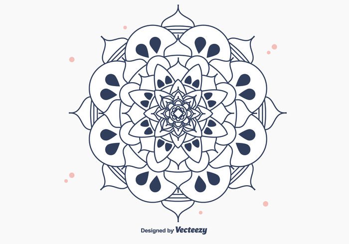 yoga wallpaper vector symbol round pattern outline ornaments Mandala geometric free decorative background 