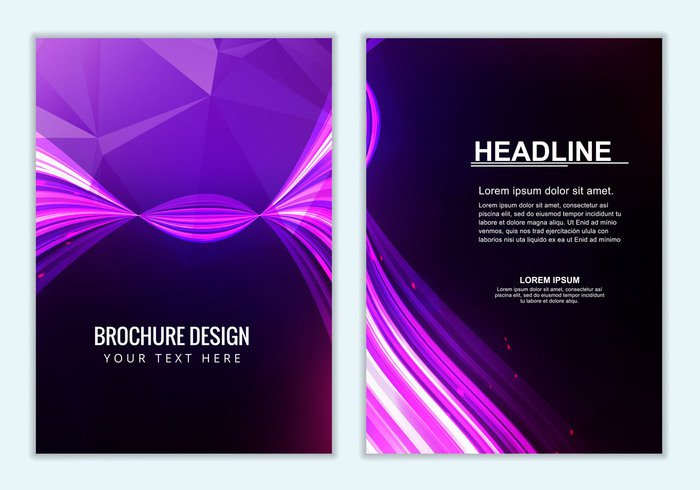 wavy wave template stationery purple abstract letter Leaflet flyer cover company colorful card business brochure bright booklet background abstract 