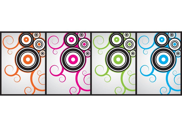 whirl Twist twirl swirl style spiral shape set pattern movement motion modern elements effect decoration collection circular circle abstract  