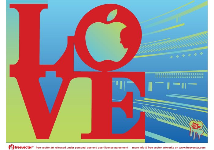 typography tribute Steve Jobs Robert indiana pop art macintosh mac love jobs apple 