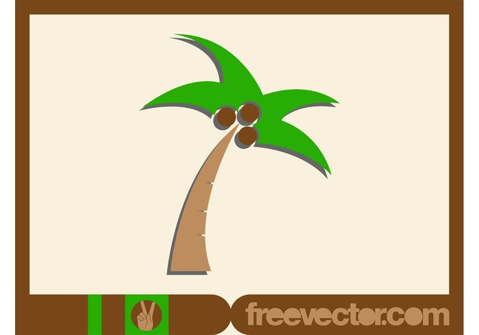 trunk tropical tree summer sticker palm nature leaves leaf icon exotic coconuts coconut beach 