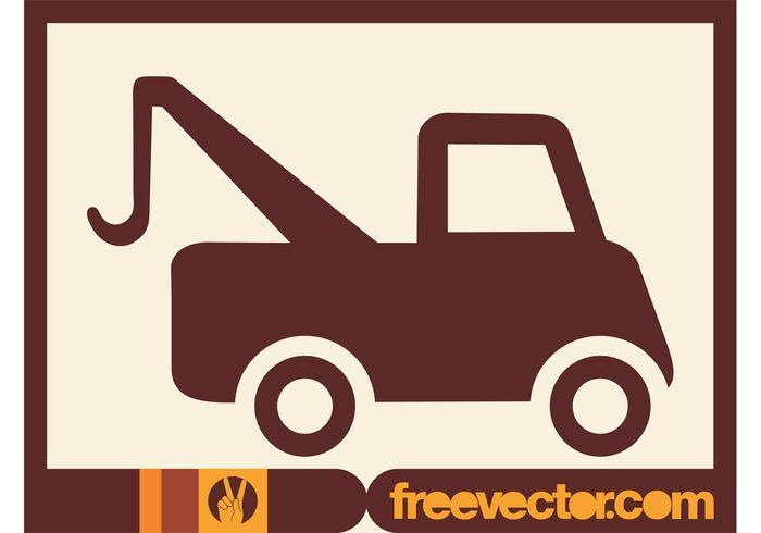 Wrecker vehicle transportation Tow truck sticker silhouette Recovery truck parking logo icons icon hook decal auto Accidents 