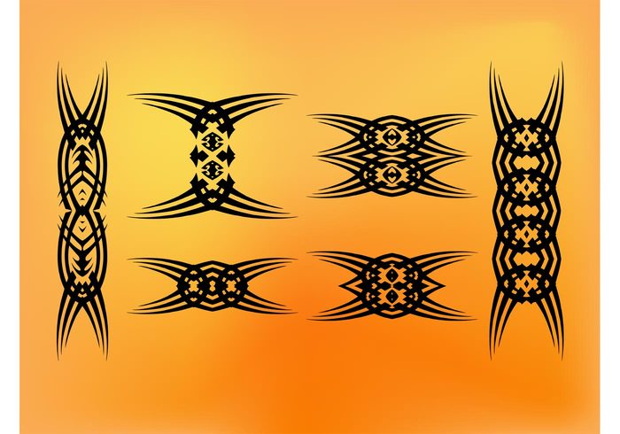 tribe tribal thorns tattoo symbolic shapes Points maori Flash decorative curves connected celtic band Arm band abstract  