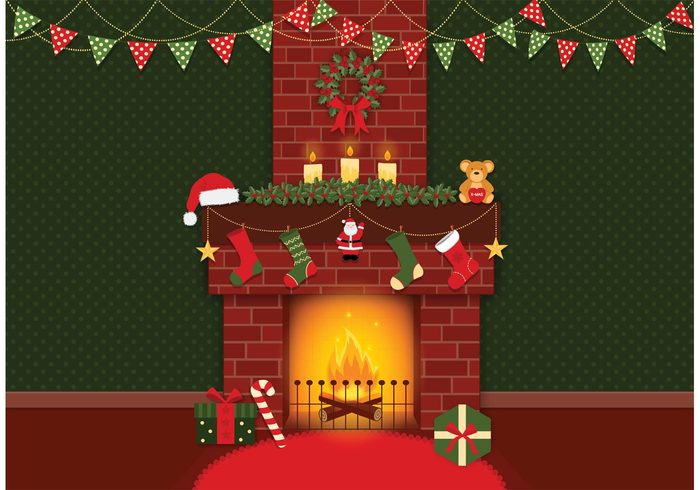 xmas wreath wood winter Warmth warm wall vector tree traditional stocking star seasonal scene santa cap room present Place ornament Noel lounge living light interior inferno indoor house home holiday heat gift furnace flame fireplace fire festive design decoration decorated December cozy christmas fireplace christmas celebration brick bonfire blazing background 