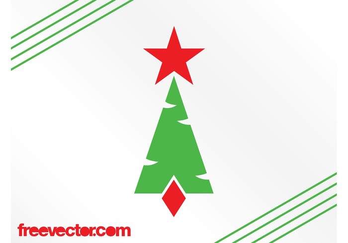 tree stylized star icon holiday geometric shapes festive christmas tree christmas celebration celebrate 