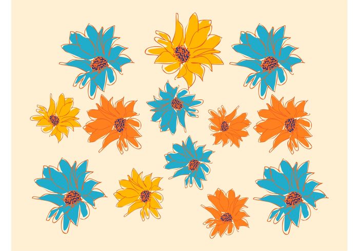 wallpaper summer spring petals pattern nature joy hand drawn garden flowers flower floral drawing decorative decorations colorful blossom bloom 