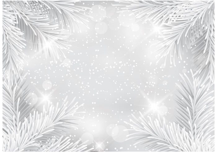 winter white wallpaper vector twinkle template sparkle spark snowflakes snow silver glitter silver pine needles lights illustration holiday glowing glow glitter design decoration christmas card branch Blink background abstract 