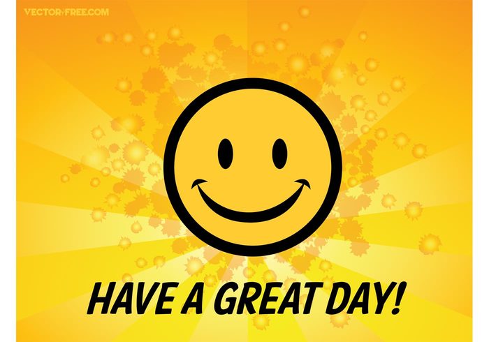 yellow wish Vector Icon sun smiley face smiley send joy happy greeting Great day emoticon card 