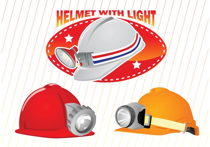 worker work safety Safe protection protect professional plastic occupation object light lamp labor Job isolated industry industrial helmet with light helmet headwear Headlamp Headgear hat hard hat equipment danger 