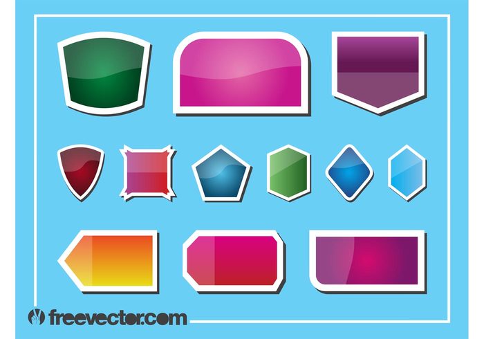templates stickers Sticker templates sticker shiny shield Reflections glossy Geometry geometric shapes blank banners banner 
