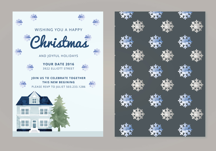winter cards winter watercolor house snowflakes patterns snowflakes pattern invitation house holidays holiday card holiday christmas card christmas cards card 