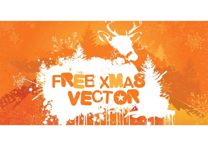 xmas vector orange free christmas 