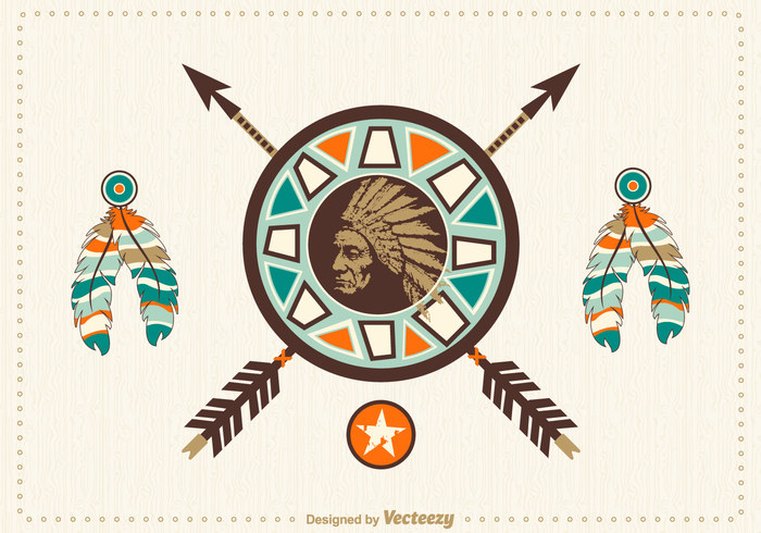 vector Trout Tribes tribal tree spiritual Spirits set phrases people north nature natives native-americans nation inspirational Indians indian headdress illustration history feathers feather elements design crafts arrows arrow american 