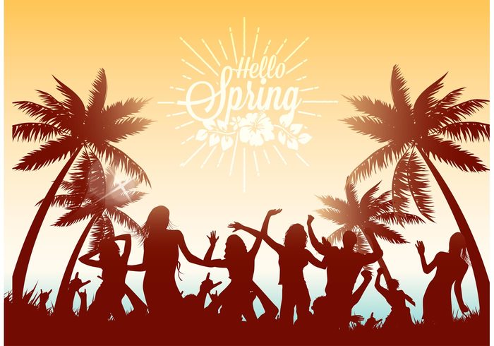 young women vector vacation Under twilight tropical tree Teenage sunset sunlight sun summer Spring break spring sillouette silhouette shore sexy sea people party palm trees palm night music illustration horizon holiday group girl friendship friends festival evening disco design dancers dance celebration break beach background 