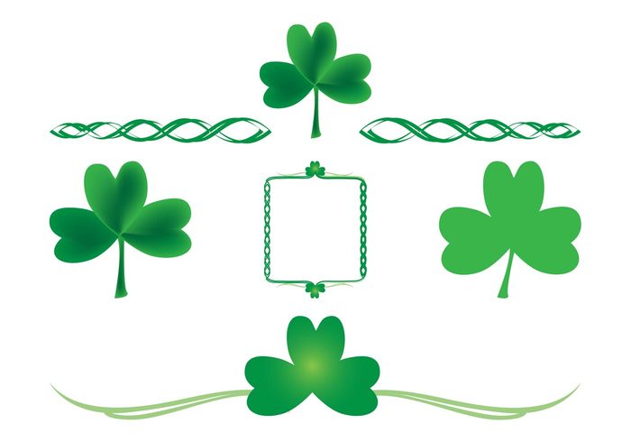 swirls st patrick's day shamrock scrolls plants nature leaves leaf Irish Ireland good luck frame clovers clover 