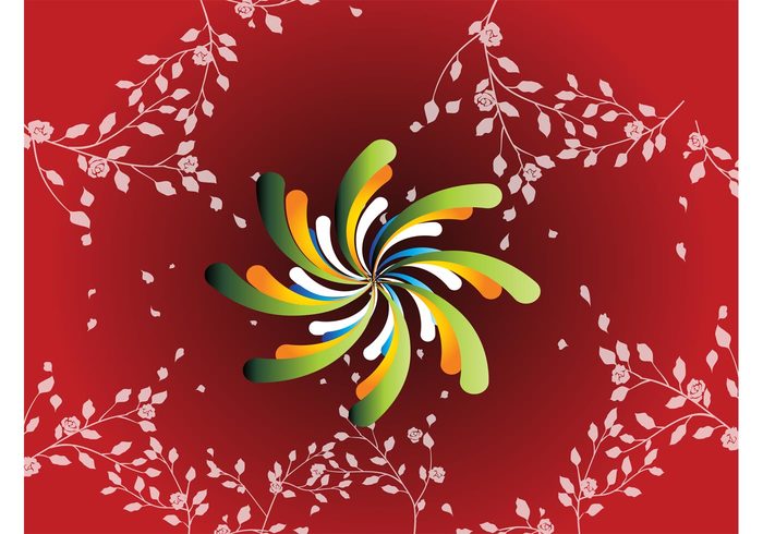 swirl spiral plants pinwheel nature free backgrounds flowers floral Desktop wallpaper Design Elements decorative decoration  