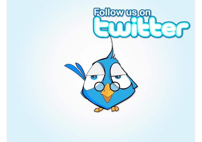 web twitter bird twitter tail social media glasses funny fun eyes comic cartoon button birdie big beak  