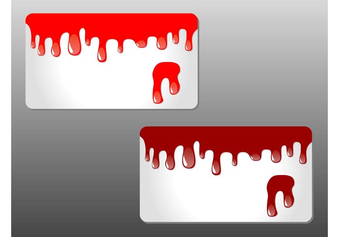Vampires templates shiny rounded Rectangles murder liquid Kill horror halloween geometric shapes drops dripping business cards blood 