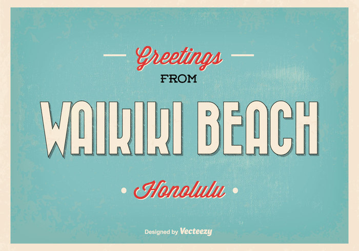 waikiki vintage vacation USA tropical trip travel tourism surf summer sea retro resort poster postcard Post card post polynesian flower palm old ocean mail letter leisure island holiday hipster hawaiian lei Hawaiian hawaii grunge greetings greeting card fashioned faded cool card beach background america aged 