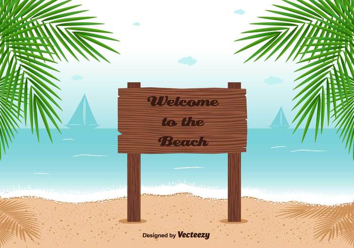 wooden billboards wooden vacation typographic tropical travel text sun summer sign sea palm tree message location label holidays fun billboards billboard for beach beach background  