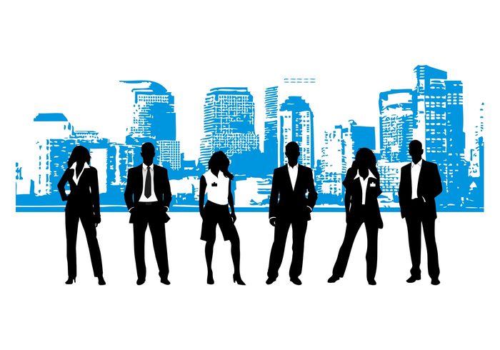 work urban silhouettes profession Job corporate cityscape businesswoman businesspeople businessman business buildings 