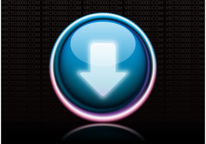 web element shine glossy Flash download dark button blue arrow 