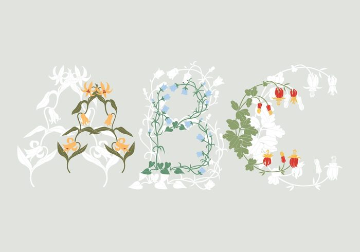typography type ornament floral 