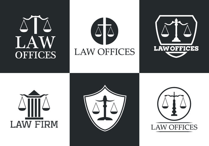 white typography symbol set scales scale police office logo legal lawyer law offices law office Law Justice Jury Judgment judge isolated illustration icons Firm Equality Decision Criminal crime court Balance attorney 