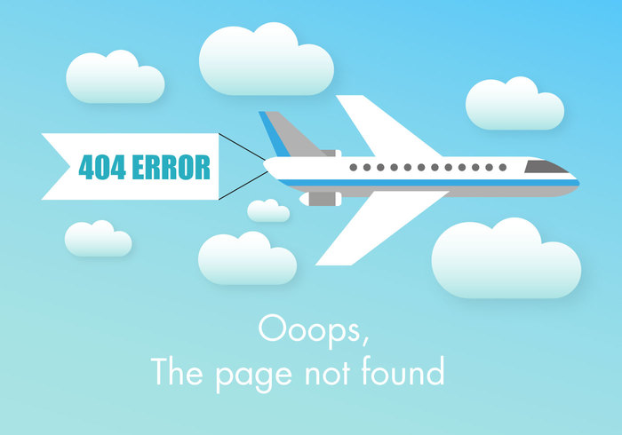 page oops modern message label internet information illustration icon graphic fly flat failure error element display design concept computer background alert airplane 404 