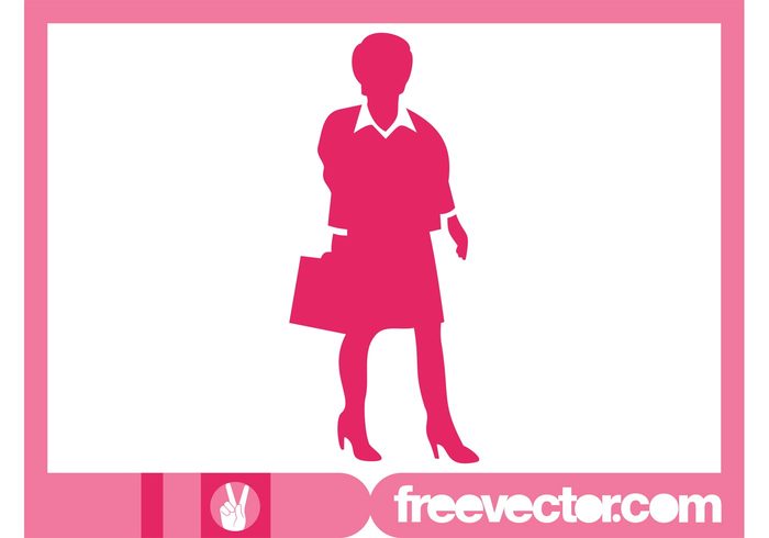 work woman silhouette Job female corporate Career businesswoman business briefcase 