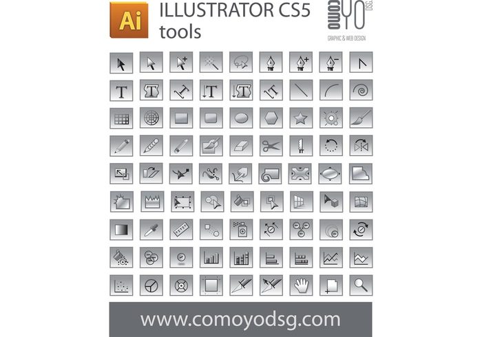 tool illustrator icon CS5 Adobe 