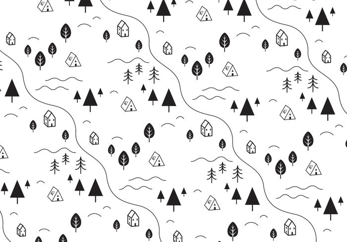 tree seamless pattern river pattern nature wallpaper nature pattern nature background monochrome landscape wallpaper landscape pattern landscape background landscape houses background house cabin in the woods cabin background 