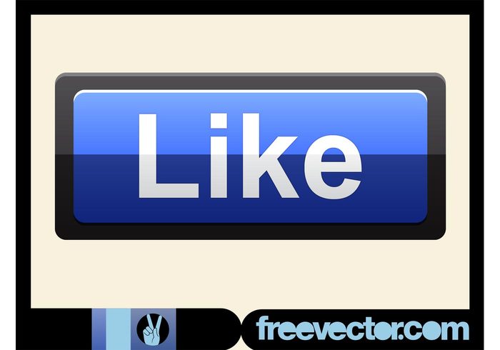 website social network shiny like internet interface Facebook button banner badge 