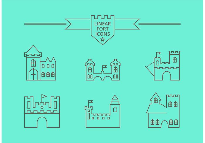 vector tower symbol style solid silhouette rural retro outlined medieval mark logo line knight illustration Idea icon house history guards Fortress fort flag fantasy fairytale emblem digital design concept chateaux castle building art architecture ancient  