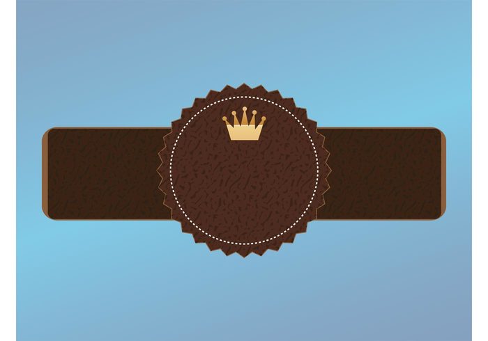template sticker shiny royal leather label king golden gold crown company button vector brand banner vector 