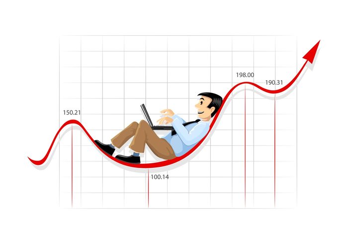 work stats statistics Smile professional Job happy chart businessman business arrow 