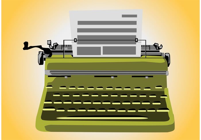 Scriptwriter retro reporter profession paper note nostalgia manual keys keyboard journalist equipment editor author 